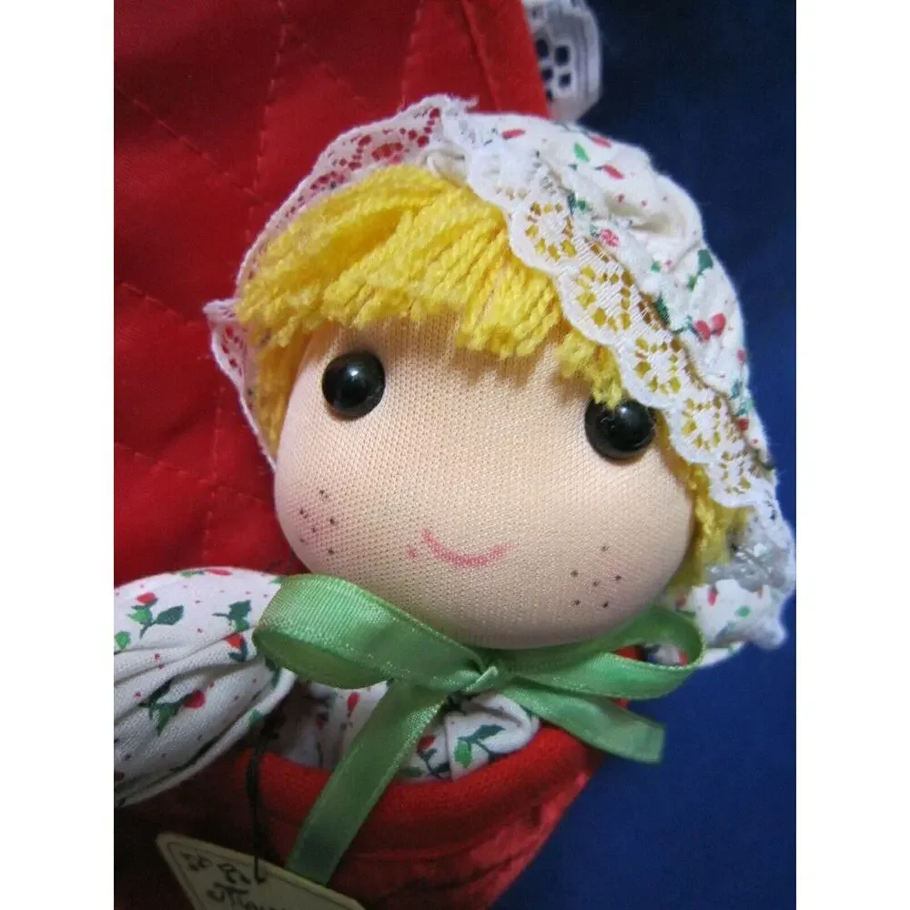 Vintage Christmas Musical Baby Doll George Good Music Box Wish You a Merry X'mas